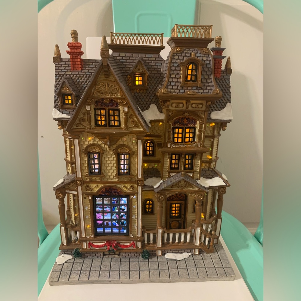 Vintage 2003 Lemax Wilson Homestead Fibre Optics Victorian Christmas Facade